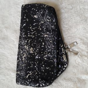 EUC sequin foldover clutch